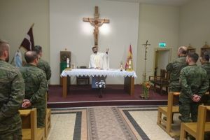 Entronización de la Imagen de la Virgen del Pilar en la Base Militar de Adazi en Letonia