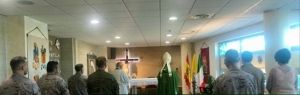 Visita Pastoral del Arzobispo Castrense de España al contingente nacional desplegado en el Mando Conjunto Aliado en Nápoles (JFCNP).