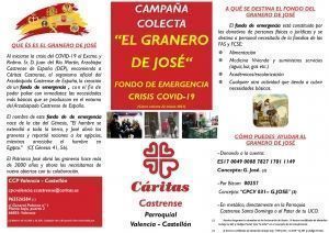 La Cáritas Parroquial Castrense de Valencia y Castellón da un importante impulso al Granero de José