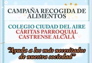 Campaña Recogida de Alimentos del Colegio Ciudad del Aire para Cáritas Parroquial Castrense Alcalá