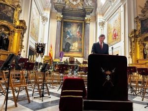 El Cristo de los Alabarderos congregó a sus fieles en el Pregón de Semana Santa y el concierto de marchas procesionales